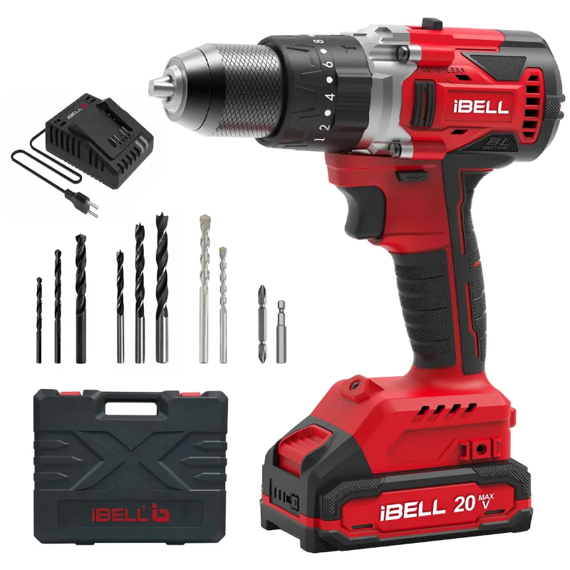 iBELL 13mm 20V Cordless Impact Drill With Battery, Charger