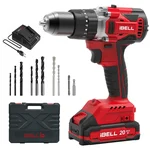 iBELL 13mm 20V Cordless Impact Drill With Battery, Charger & Accessories, Max. Torque 80 Nm (IBL BD20-80)