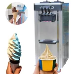 Single Compressor Stainless Steel Softy Ice Cream Machine 180-200 cone/Hour
