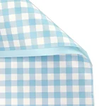 Ice Blue Floral Wrap 58x58cm 20 Sheets Waterproof Check Gift Basket Bouquet Bows Included Pack of 2