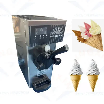 Single Compressor Softy Ice Cream Machine 100 Cones per Hour