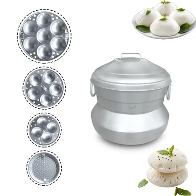 Gas Operated Aluminium Idli Maker, Satti Steamer,16 Idli at a Time 