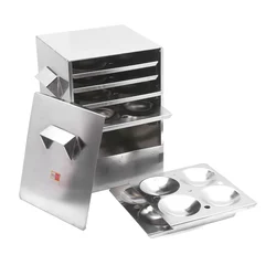 Bapa Restaurant Type Square Shape 6 Tray Gas Operated Idli Steamer for Soft & Fluffy Idli ideally for Home 