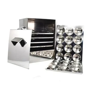 96 Pcs Idli Making Machine, 8 Trays of 12 Idli Each with Gas Stove Base and Stainless Steel Body