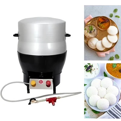 Commercial Gas Operated Idli Cooker, Capacity 150 Idli (40Litre)
