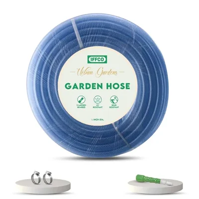 IFFCO Urban Gardens | 30 Meter 3-Layer UV-Protected Braided Hose Pipe for Gardening & Multipurpose Use