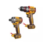 Ingco 20V Cordless Impact Drill and Impact Driver Combo Kit Brushless Motor with 2 Batteries and Accessories (CKLI20277)