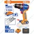 Wadfow 13mm 20V Cordless, Brushless Impact Drill With Battery, Charger & Bits, Max. Torque 62Nm (WCDP6281)
