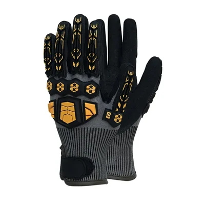 Karam Cut 5 Impact Resistant 15G HPPE Sandy Nitrile Coated Heavy Duty Protection Gloves HS361(L)(P) 