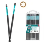 Total 10 Pcs 250 mm T25 Impact Screwdriver Bit Set (TACIM16T25103)