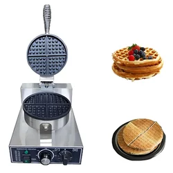Commercial Round Waffle Maker 6 inch, 1000W 