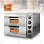 Premium Quality Stone Base Double Deck 16x16 Inch Electric Pizza Oven 