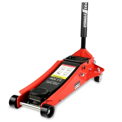 Heavy Duty 3.5 Ton Double Piston Floor Trolley Jack for Commercial Vehicles- 505 mm Max. Lifting Height ( Low Profile )