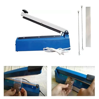 Impulse Type 8 Inch Hand Sealer Machine 200W, MS Body