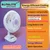 Alfalite Breeza 24W DC Solar Table Fan, 12 Inch Sweep With In-Built Rechargeable Battery For Indoor And Outdoor Usage