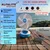 Alfalite Royal-1 24W DC Solar Table Fan, 16 Inch Sweep With In-Built Rechargeable Battery For Indoor And Outdoor Usage