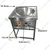 Commercial 16 Inches Square Electric Kadai Standing Type 3000W, SS Body