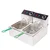 Heavy-Duty Double Pan 8+8L Electric Deep Fat Fryer 5000W, SS Body
