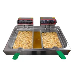 Akasa DF 18L SGL 18 Liter Double Basket Electric Deep Fryer, 3600W