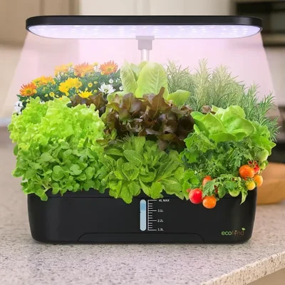 Ecofynd Hydra 12 Pods Indoor Garden Hydroponics System, 20 Watt LED Artificial Sunlight, Adjustable