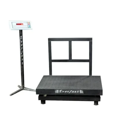 Everfast 1000 kg Capacity Industrial Platform Weighing Scale with IP65 MS Chequered Plate and Standalone LED Indicator
