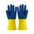 Gripex Yellow Blue Industrial Rubber Gloves Offer Excellent Protection Against Chemicals, Abrasions & Punctures(Size-L,Pack-1 Pair)