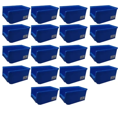 Avsar 200 x 125 x 100 mm FPO Blue Storage Bin, Premium HDPE Material (Bin-15) - Pack of 18