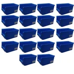 Avsar 200 x 125 x 100 mm FPO Blue Storage Bin, Premium HDPE Material (Bin-15) - Pack of 18