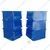 Avsar 12 pcs 230 x 150 x 120 mm FPO Blue Storage Bin,Premium HDPE Material (Bin-25) - Pack Of 12