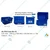 Avsar 12 pcs 230 x 150 x 120 mm FPO Blue Storage Bin,Premium HDPE Material (Bin-25) - Pack Of 12