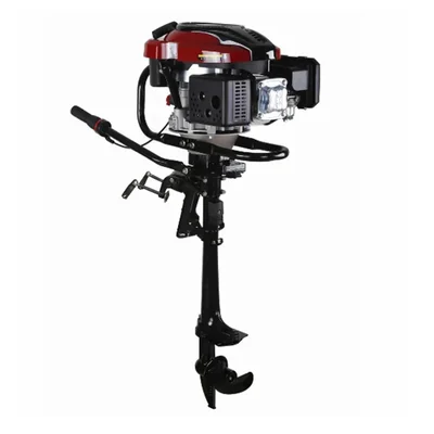 MECSTROKE Outboard Motor, 7HP 196CC 4 Stroke Inflatable Fishing/Outboard Boat Machine with Air Cooling CDI System