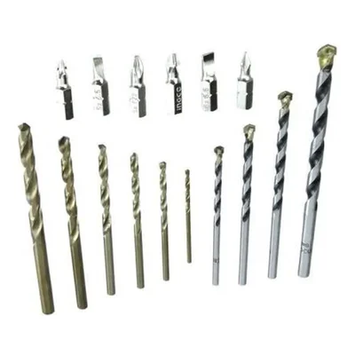 Ingco 16 Pcs Drill Bits & Screwdriver Bits Set (Pack Of 2)