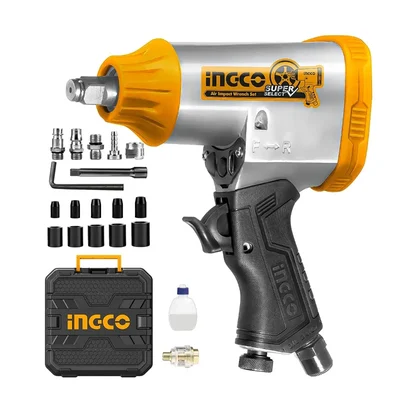 Ingco 12.5 mm Air Impact Wrench Set with 10 Pcs Socket  (AIW12312) 