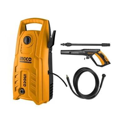 Ingco 1400W, 130 Bar High Pressure Car Washer with Auto Stop System and 5.5 L/Min Flow Rate (HPWR14008)