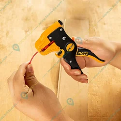 Ingco 0.5 mm~6 mm Stripper Diameter Wire Stripper With PP Covered TPR Handle (HWSP15608)