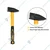 INGCO 100 gms Machinist Hammer With Drop-Forged Hammerhead Fiberglass Handle (HMHS81001)