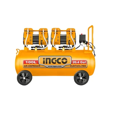 Ingco 100L Oil free Sound Less Air Compressor With 3.2 HP Copper Winding Motor (ACS2241001)