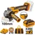 INGCO 100mm 20V Cordless Angle Grinder with 10 Pcs Metal Cutting Disc, Battery, Charger & Accessories, 8500 RPM (CAGLI2010082)