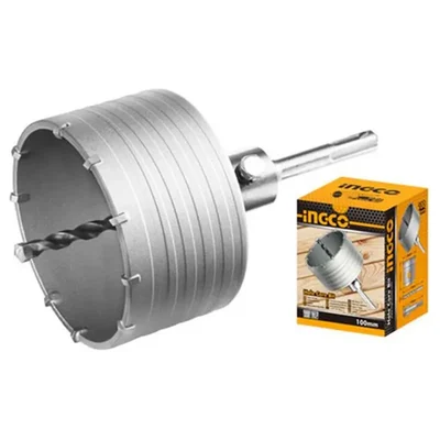 Ingco 100 mm TCT Hole Core Drill Bit with Accessories (HCB1001)