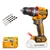 Ingco 13mm 20V Brushless Cordless Metal Chuck Impact Drill With Cr-V Bits & Drill Bits, 0-500/0-2000 RPM (CIDLI205581)