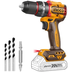 Ingco 13mm 20V Metal Chuck Cordless Impact Drill With Bits, Max. Torque 66 Nm (CIDLI206681)