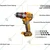 Ingco 13mm 20V Metal Chuck Cordless Impact Drill With Bits, Max. Torque 66 Nm (CIDLI206681)