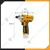 Ingco 12V 6.35 mm (1/4") Lithium-Ion Cordless Impact Driver With Battery & Accessories, 2800 BPM (CIRLI12015)