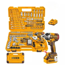 Ingco 12.7mm (1/2") 20V Cordless Impact Wrench With 152 Pcs Tool Set (HKTHP31521)