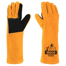 Ingco 16 inches (40.64 cm) Welding Leather Hand Gloves for Safety Purpose (HGVW02)