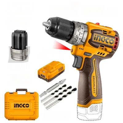 Ingco 13mm 16V Keyless Metal Chuck Cordless Impact Drill With Battery, Charger & Accessories, Max. Torque 60 N.m (CIDLI16682)