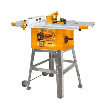 Ingco 254mm (10") 1800 Watt 0°-45° Tilting Range, 85mm Depth Capacity Table Saw With Accessories, 4500 RPM (TS180028)