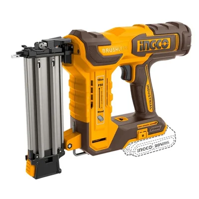 Ingco 20V Cordless Lithium-Ion Brad Nailer Kit With Battery, Charger & Accessories (CBNLI5008)
