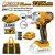 Ingco 20V 1/2" Lithium-Ion Cordless Impact Driver & Wrench with Accessories, 2300 RPM (CIWLI20208)