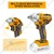 Ingco 20V 1/2" Lithium-Ion Cordless Impact Driver & Wrench with Accessories, 2300 RPM (CIWLI20208)